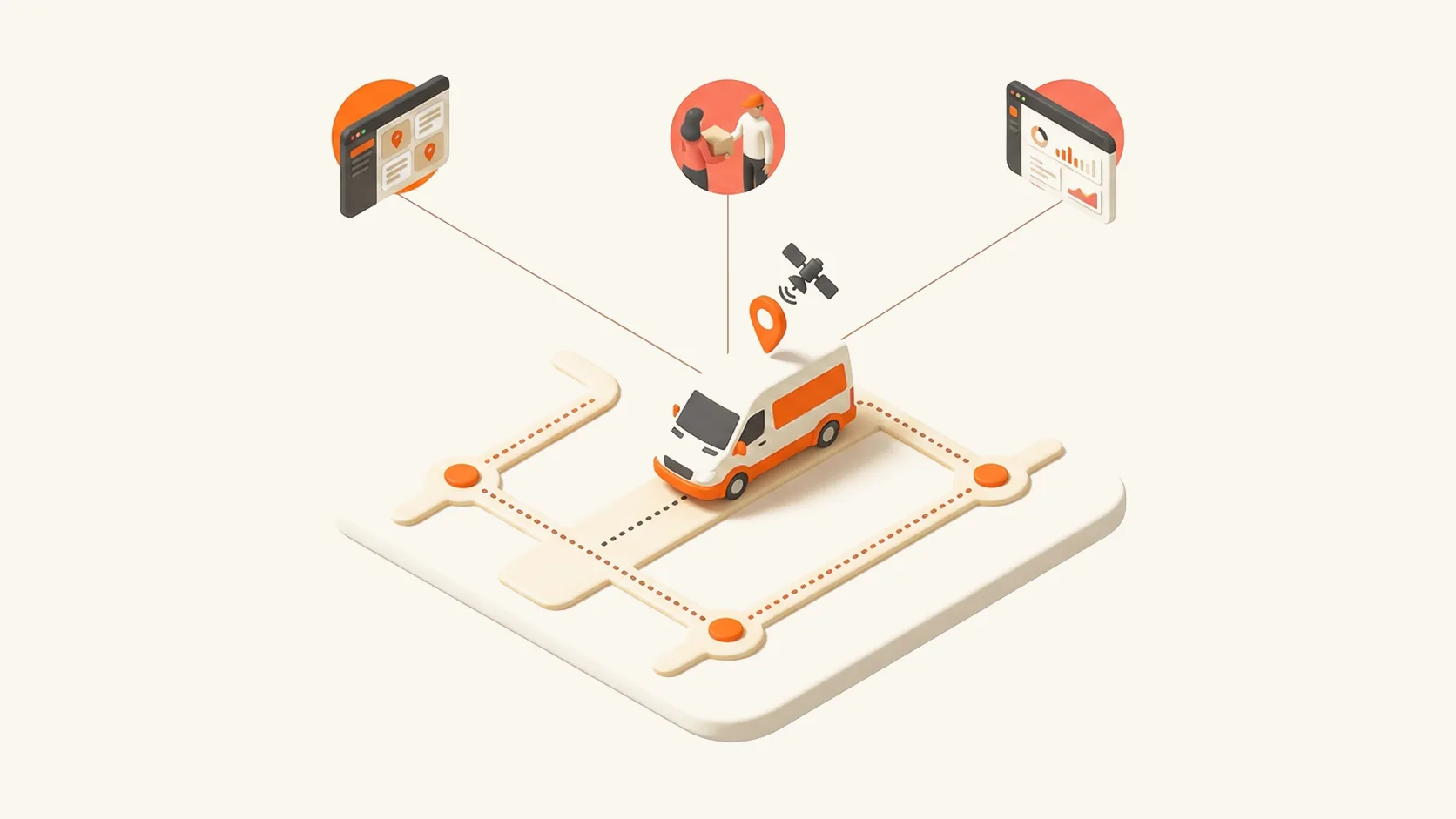 Seguimiento GPS en vivo de flota de reparto